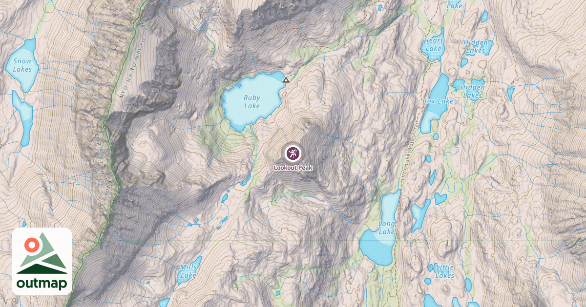 Map of Lookout Peak