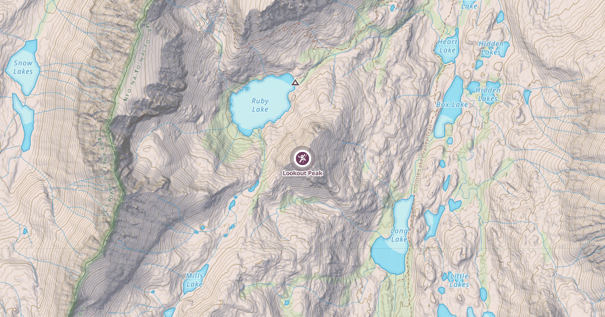 Map preview of Lookout Peak