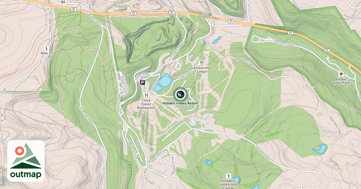 Map of Hidden Valley Resort