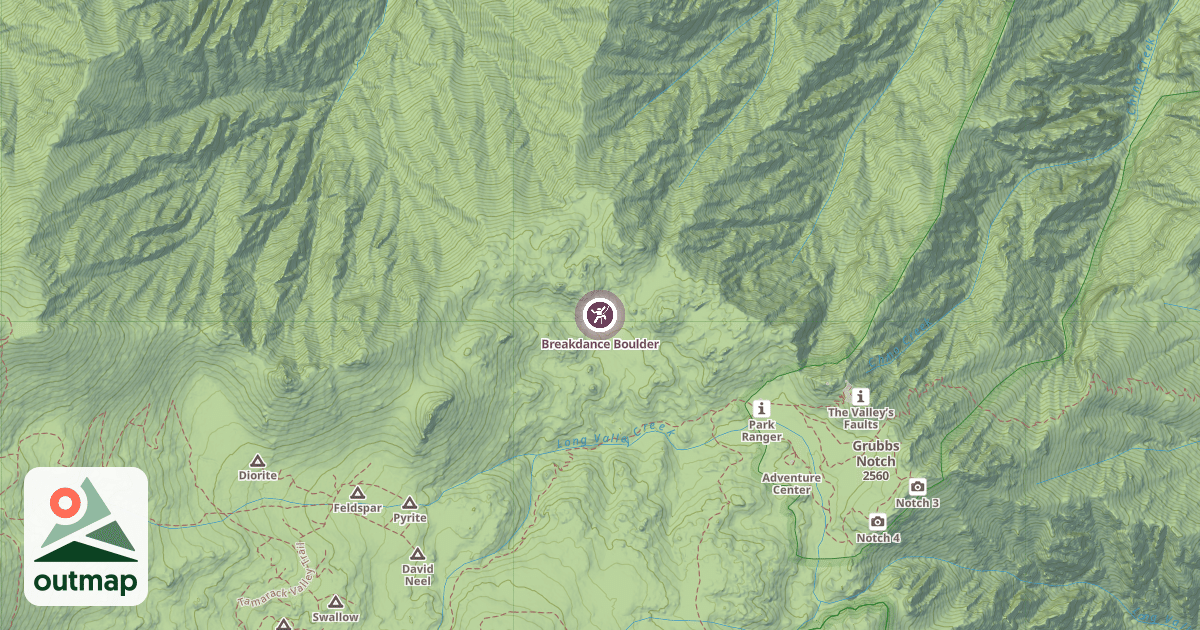 Map of Breakdance Boulder