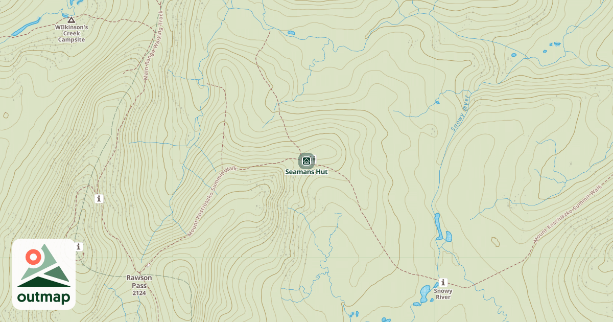 Map of Seamans Hut