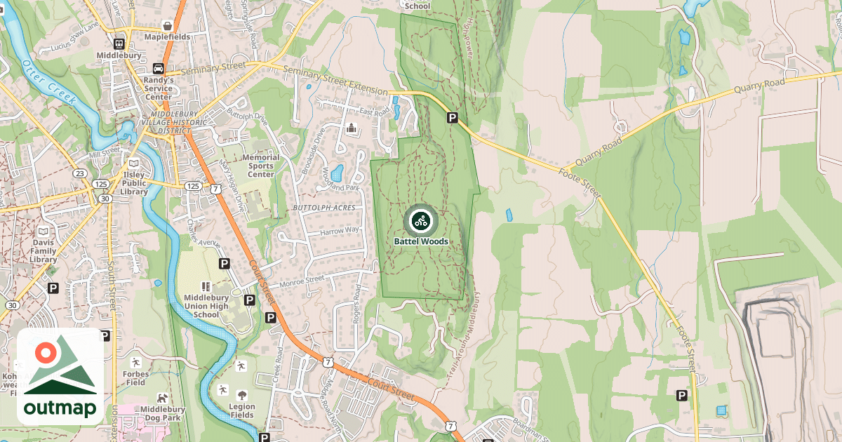 Map of Battel Woods