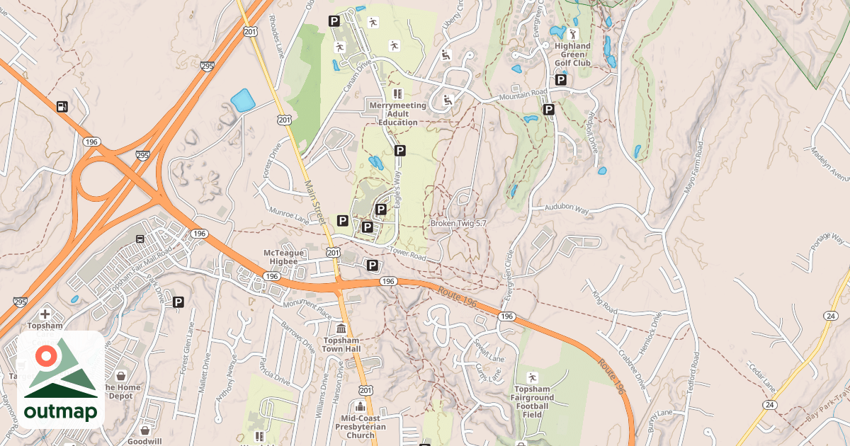 Map of Broken Twig in Sagadahoc