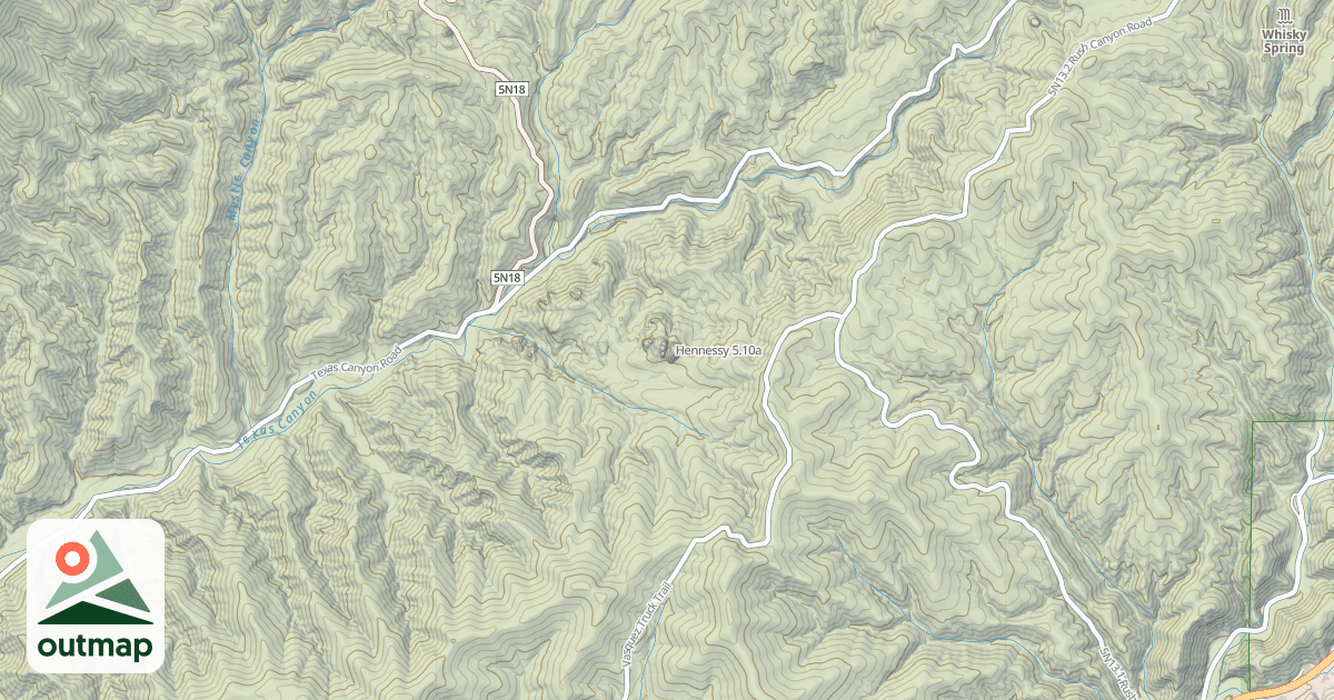 Map of Hennessy