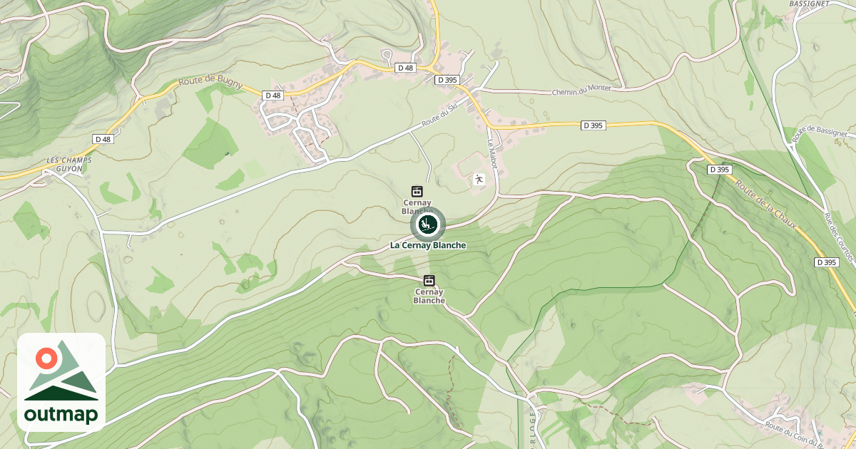 Map of La Cernay Blanche