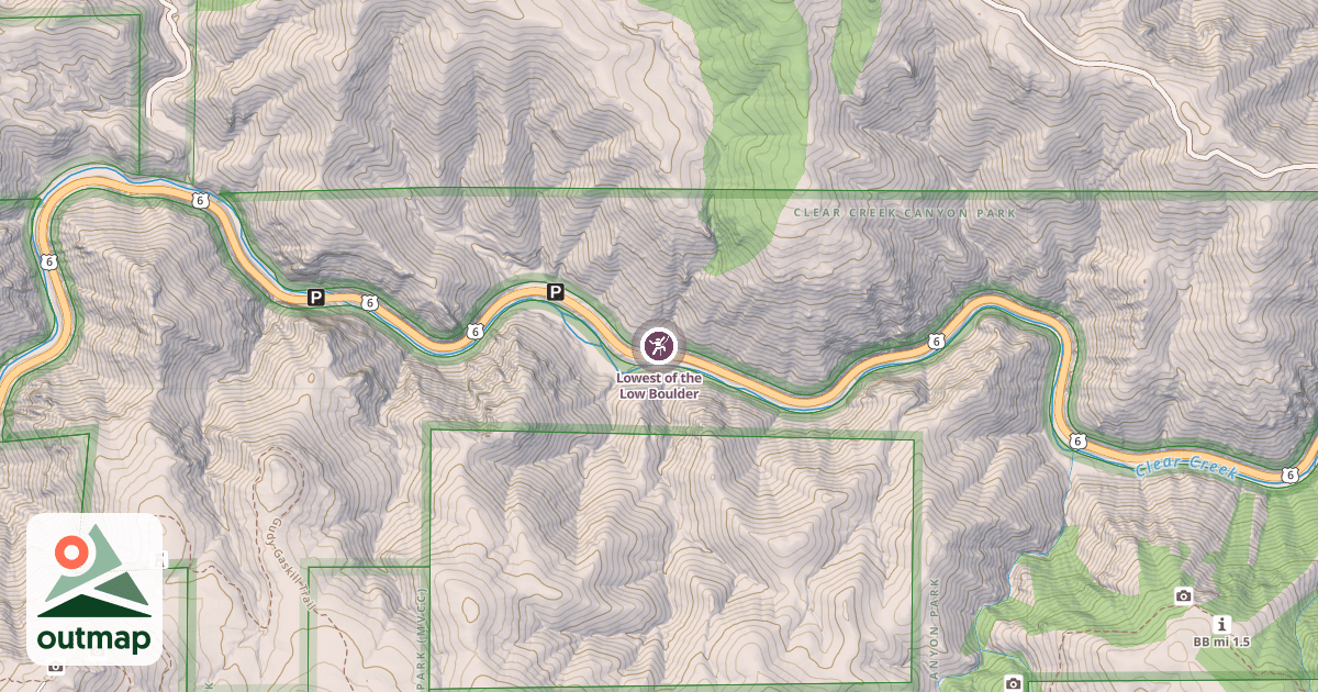 Map of Lowest of the Low Boulder