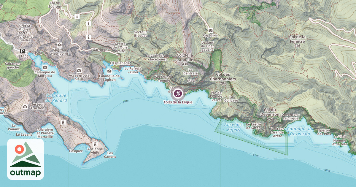 Map of Toits de la Lèque