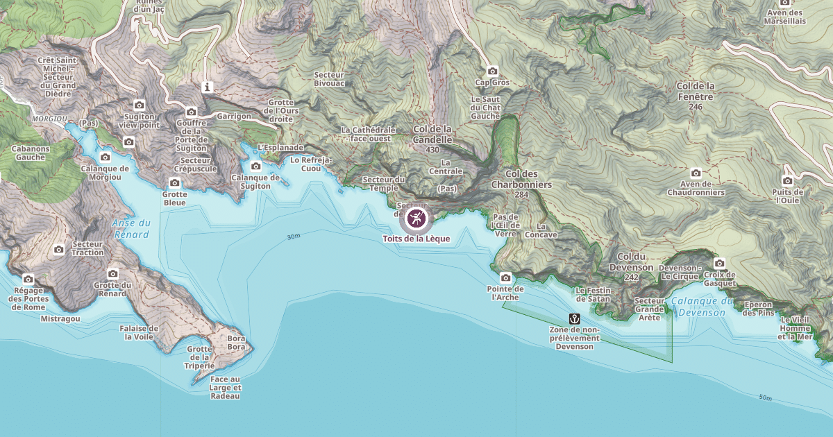 Map preview of Toits de la Lèque