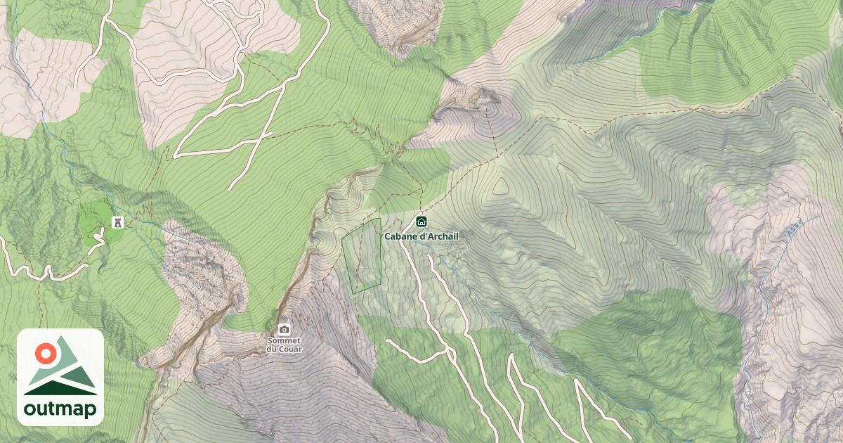 Map of Cabane d'Archail
