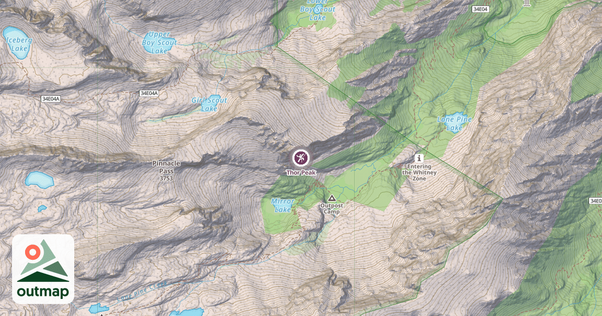 Map of Thor Peak