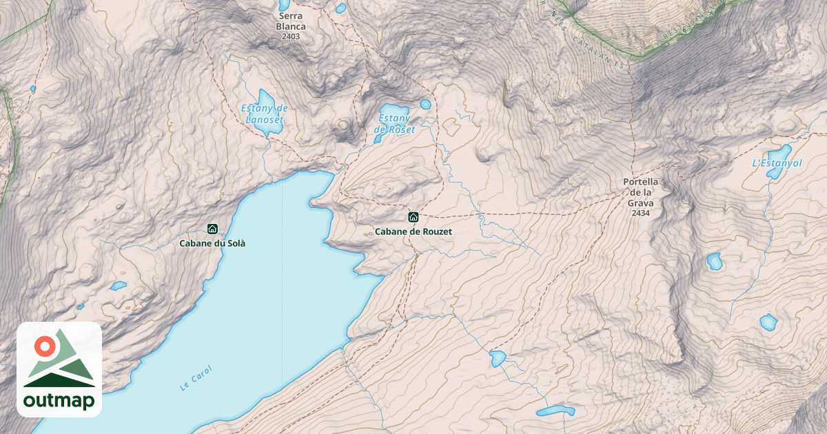 Map of Cabane de Rouzet