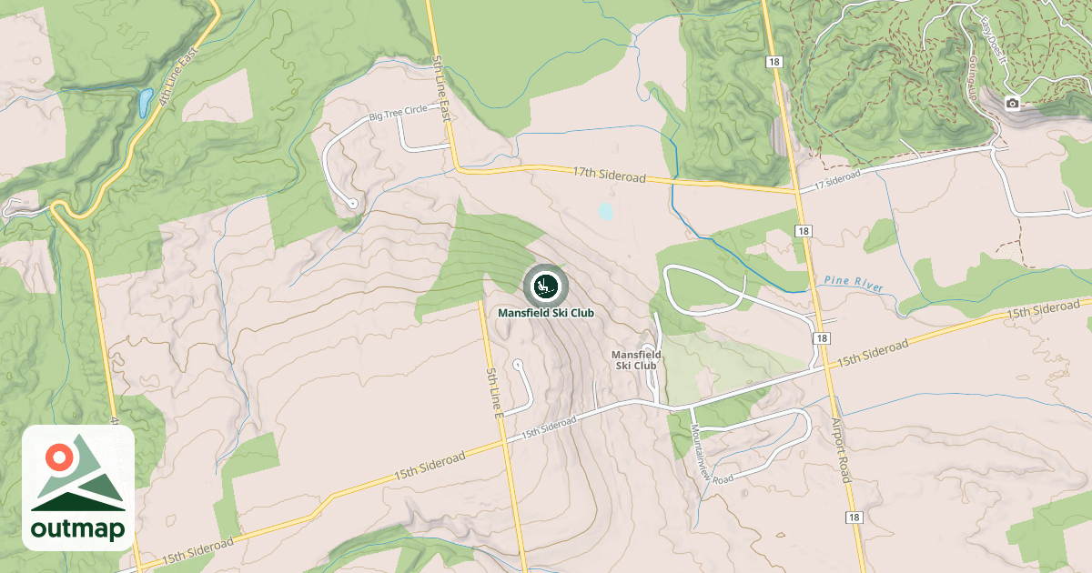 Map of Mansfield Ski Club