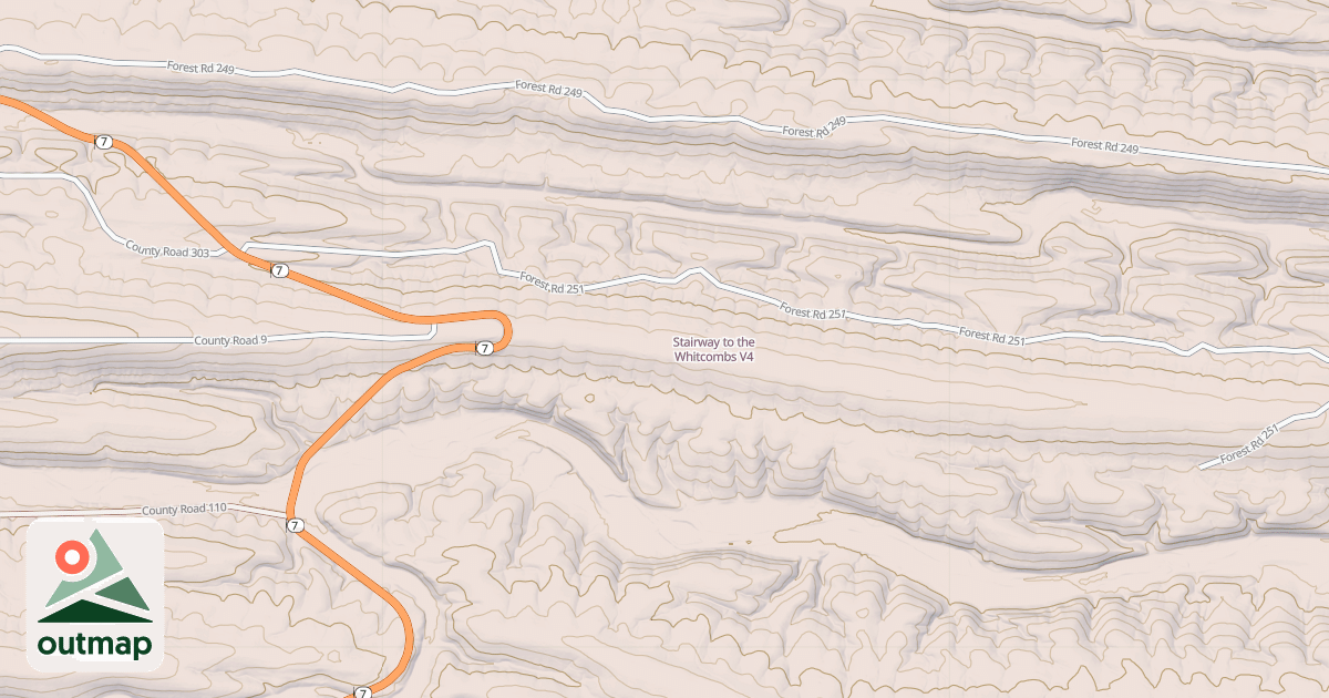 Map of Stairway to the Whitcombs