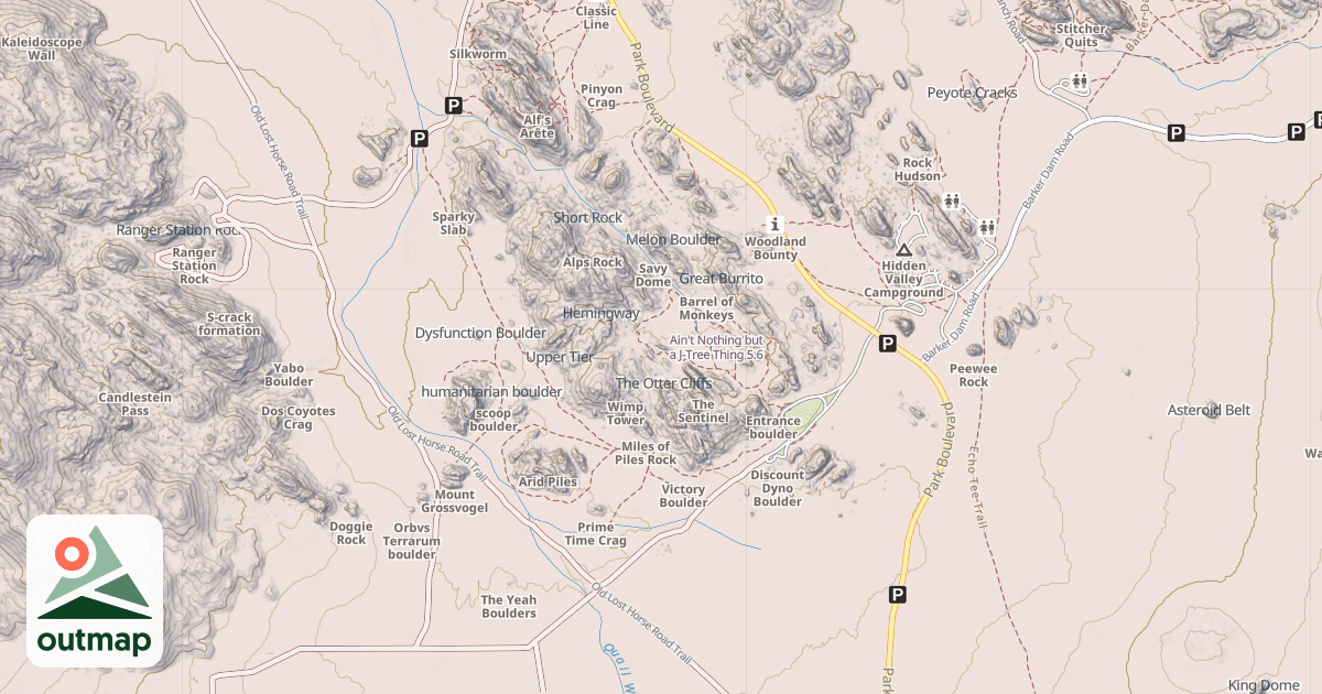 Map of Ain't Nothing but a J-Tree Thing
