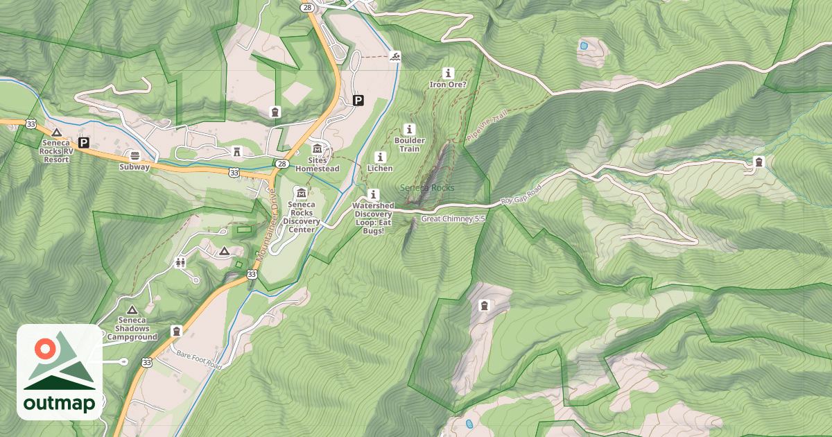 Map of Great Chimney