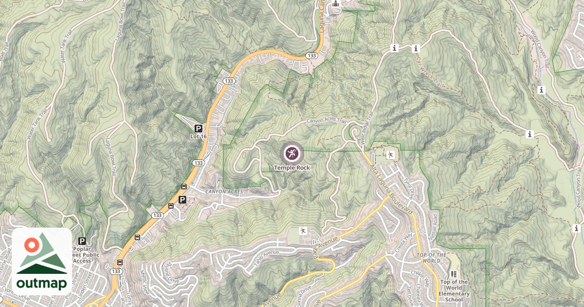 Map of Temple Rock