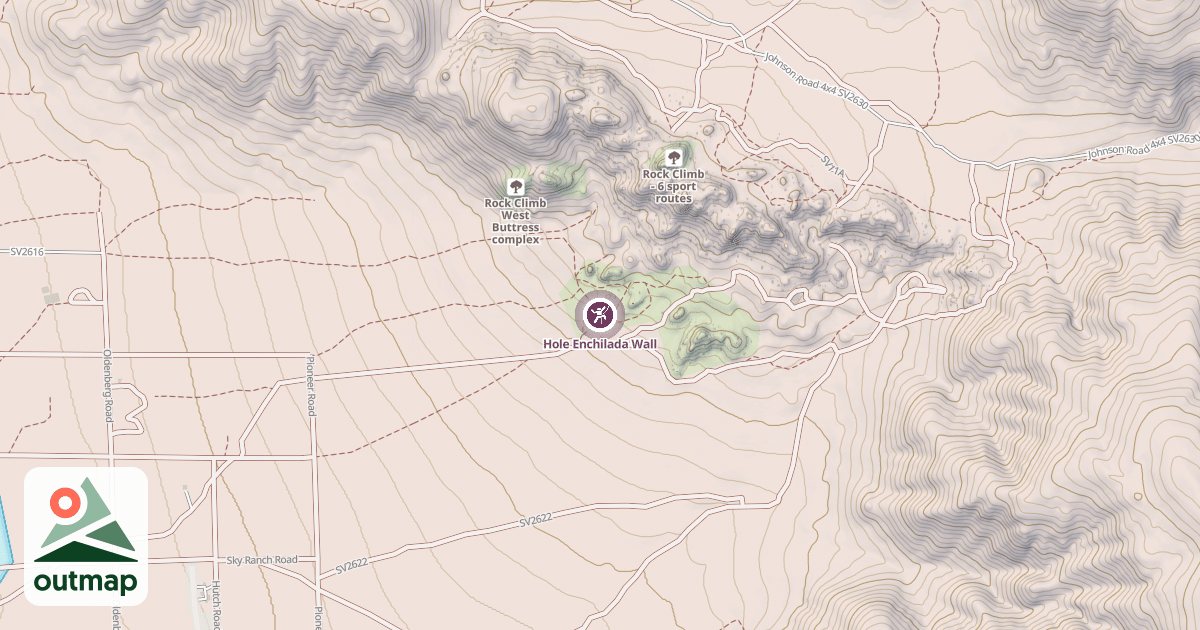 Map of Hole Enchilada Wall