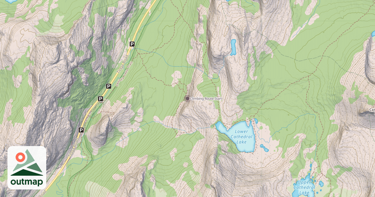Map of Climbing Route Start