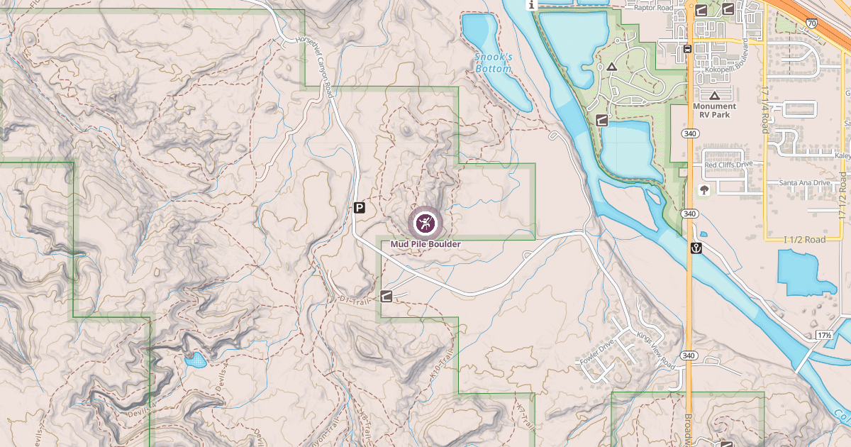 Map preview of Mud Pile Boulder