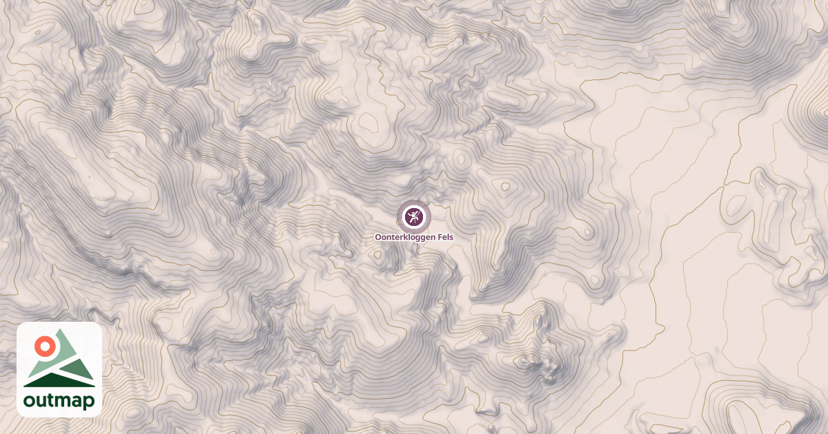 Map of Oonterkloggen Fels