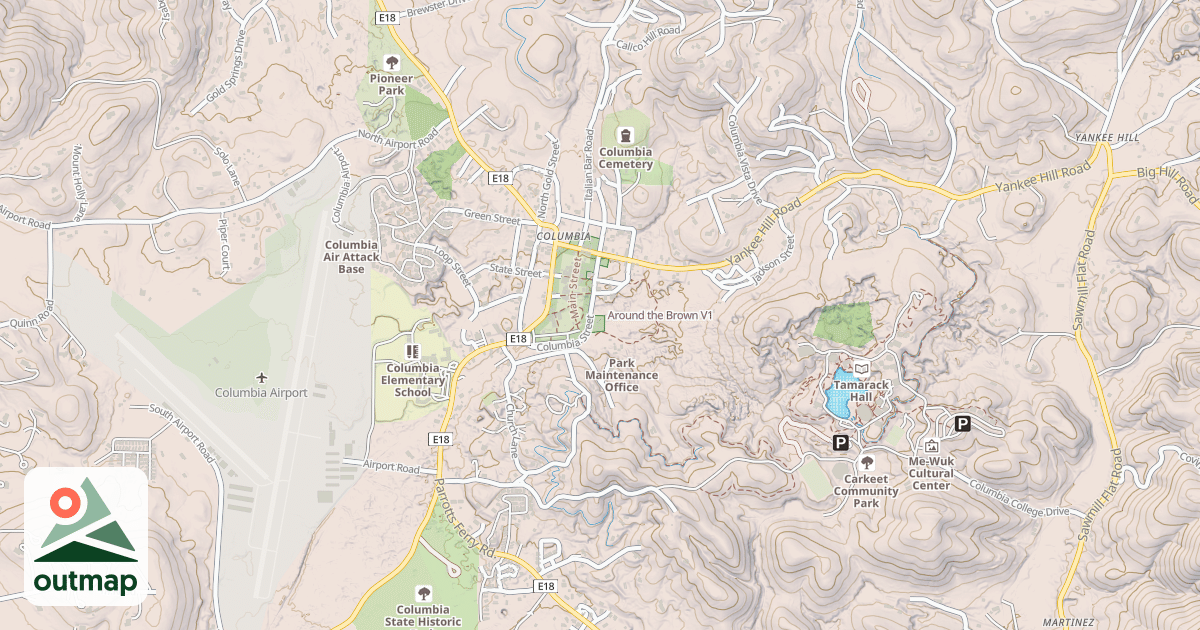Map of Around the Brown