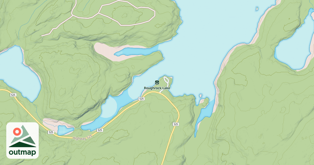 Map of Roughrock Lake