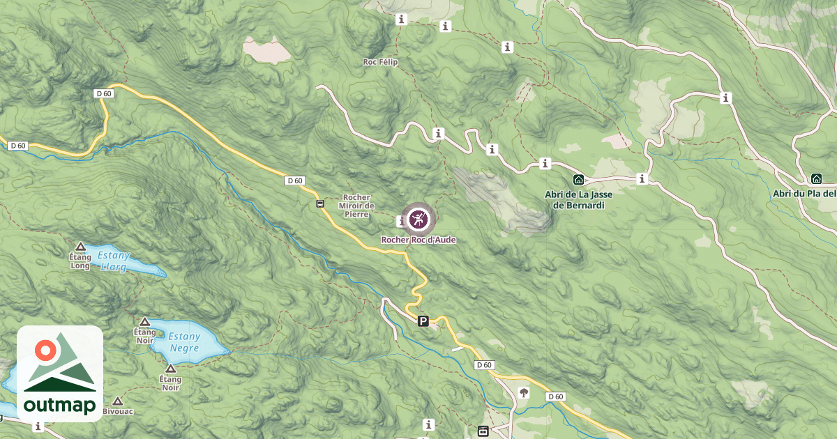 Map of Rocher Roc d'Aude