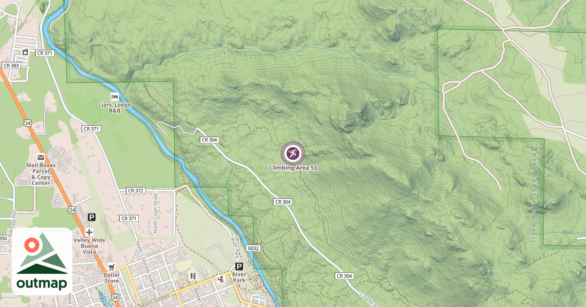 Map of Climbing Area 53