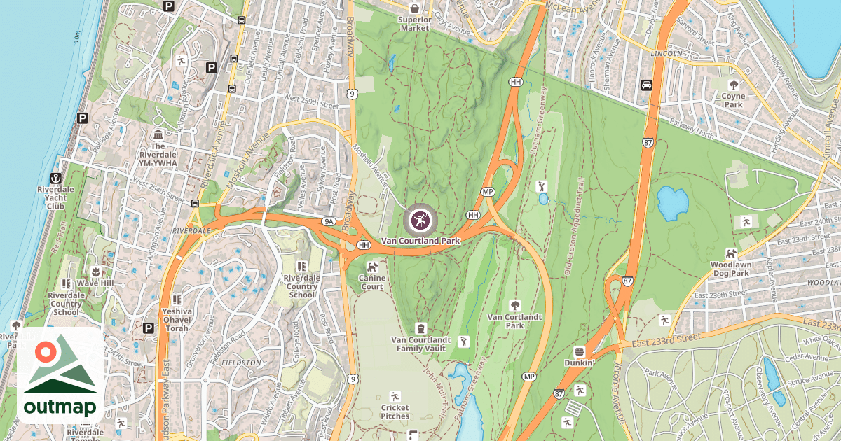 Map of Van Courtland Park
