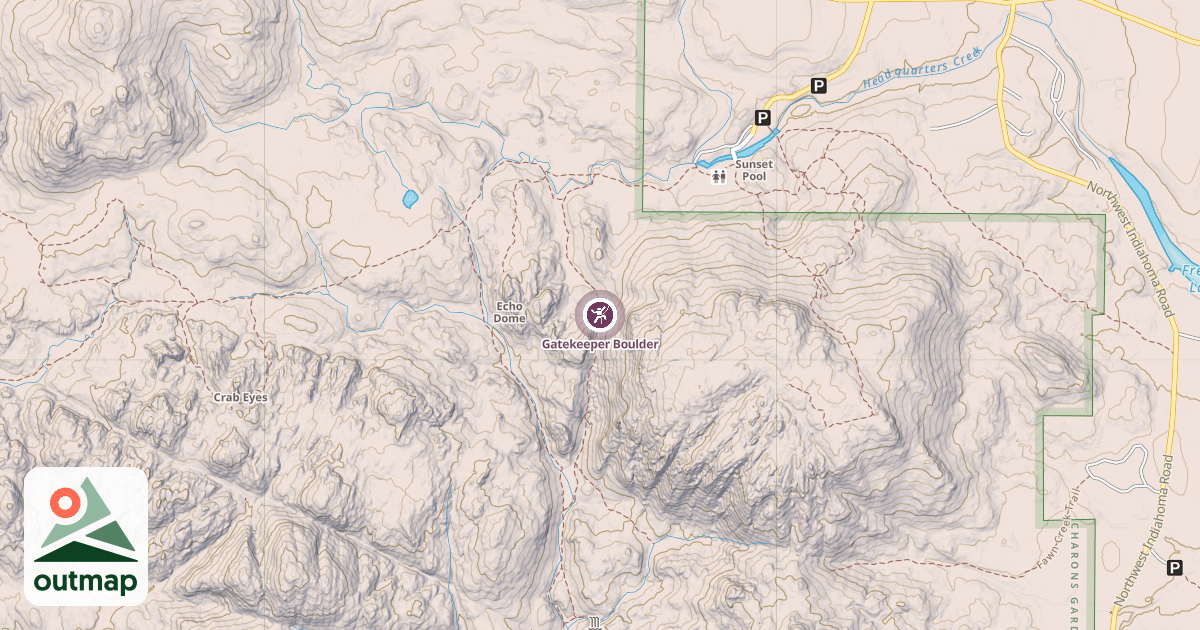 Map of Gatekeeper Boulder
