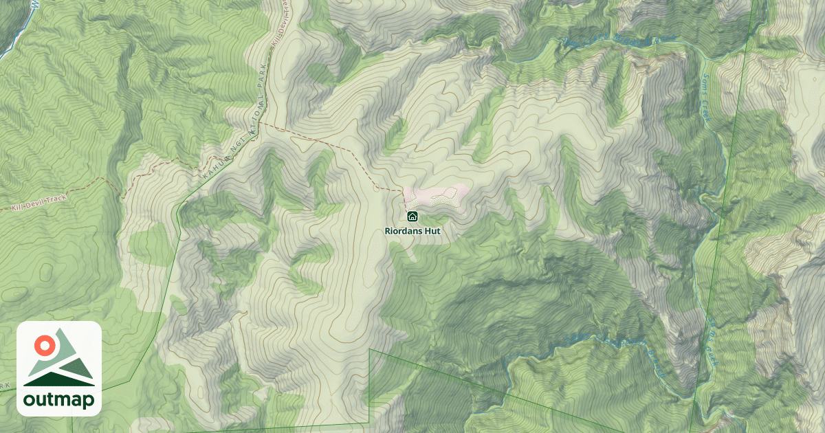Map of Riordans Hut