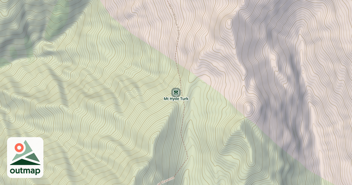 Map of Mt Hyde Turk