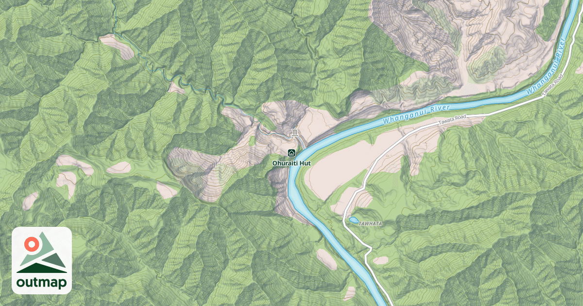 Map of Ohuraiti Hut