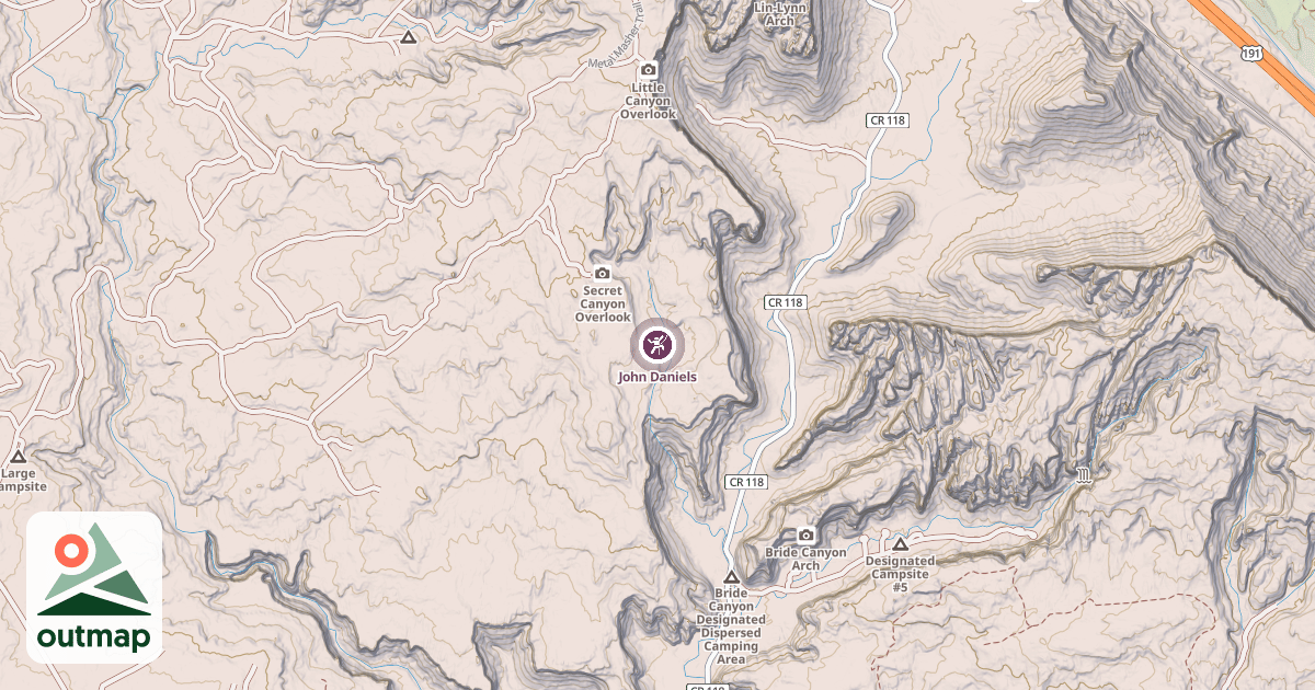 Map of John Daniels