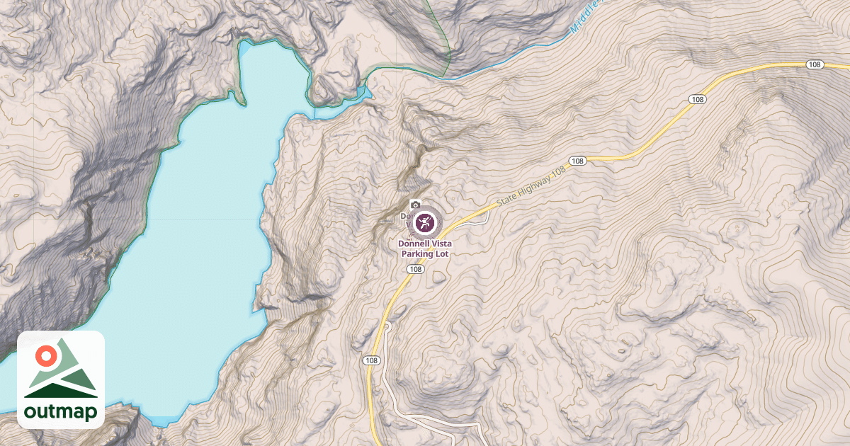 Map of Donnell Vista Parking Lot