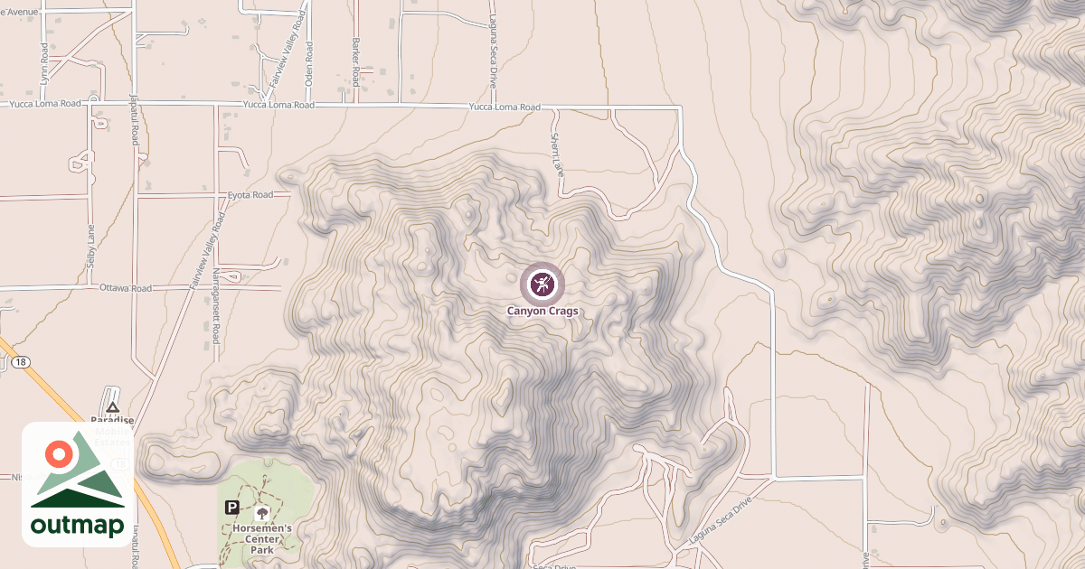 Map of Canyon Crags