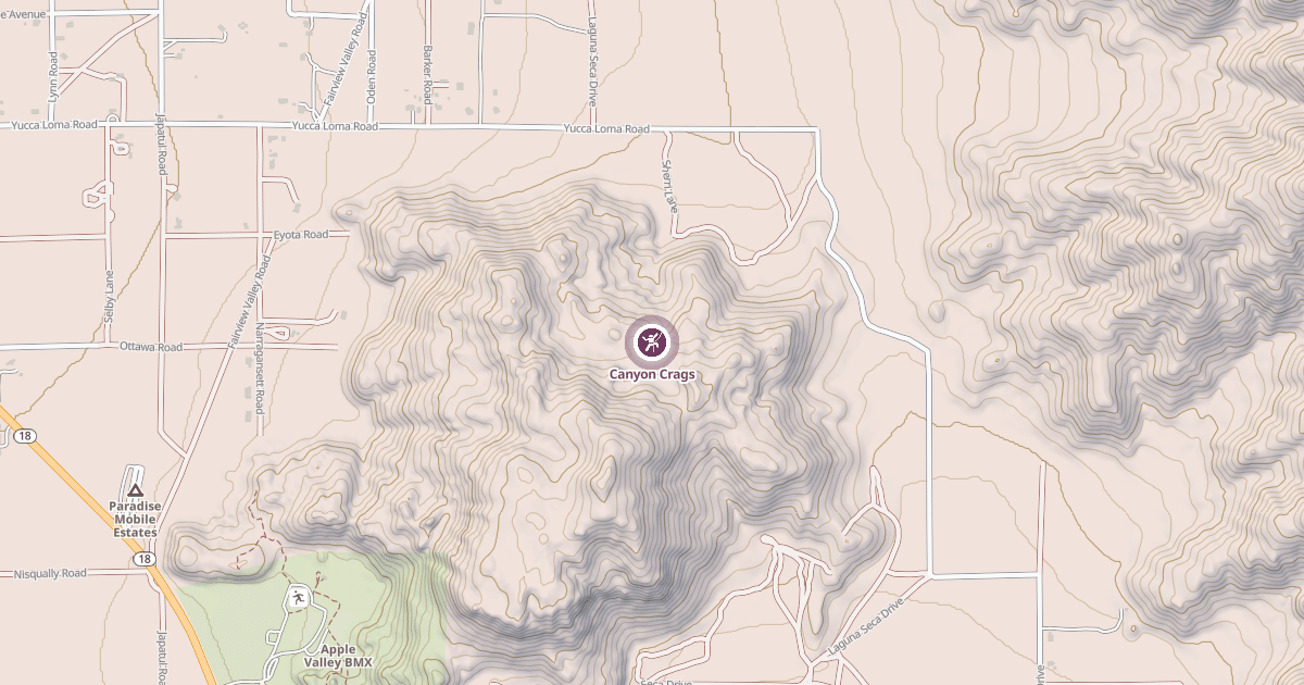 Map preview of Canyon Crags