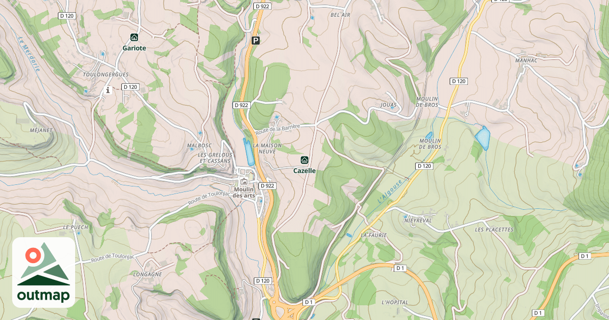 Map of Cazelle