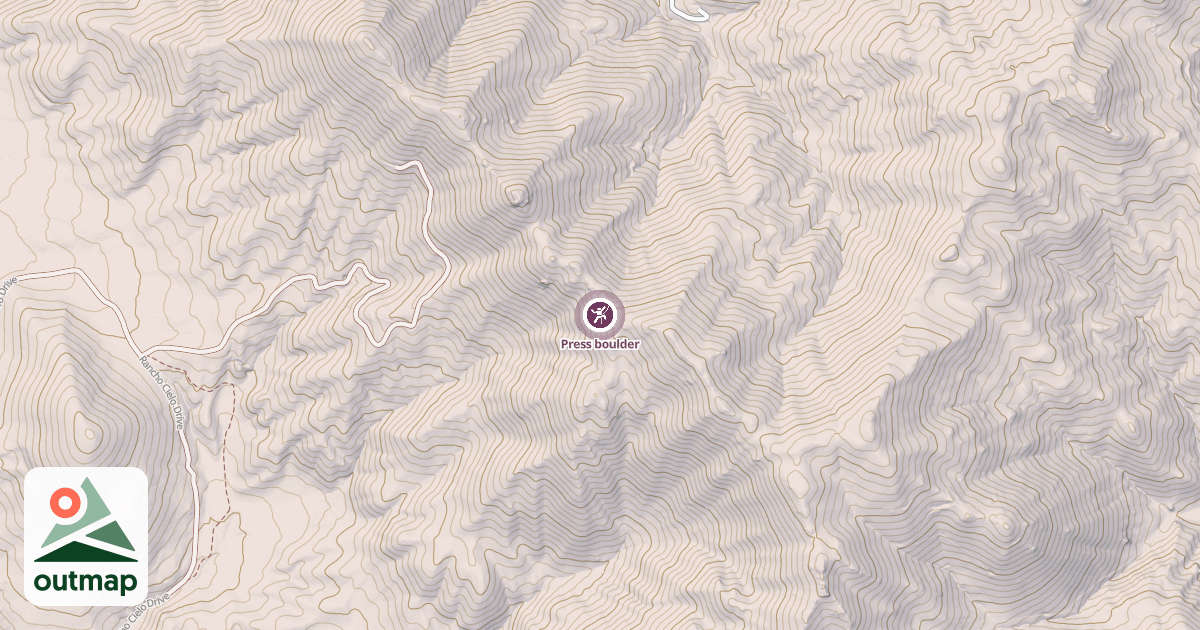 Map of Press boulder
