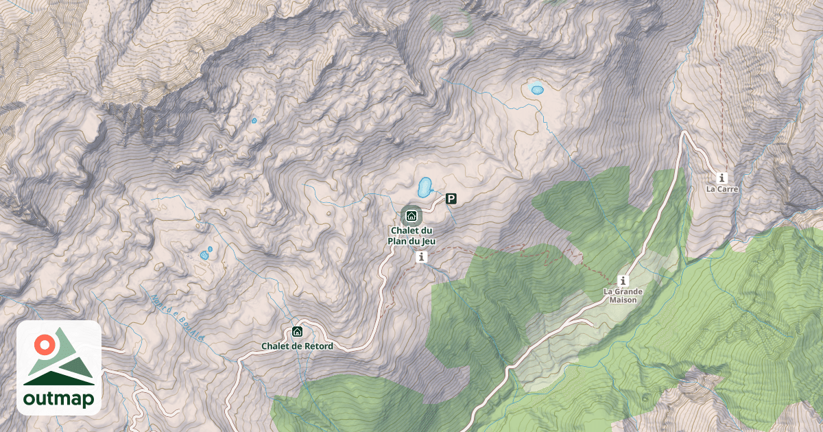 Map of Chalet du Plan du Jeu