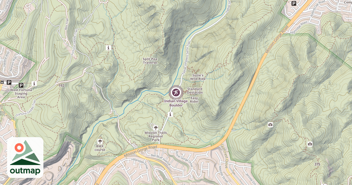 Map of Indian Village Boulder