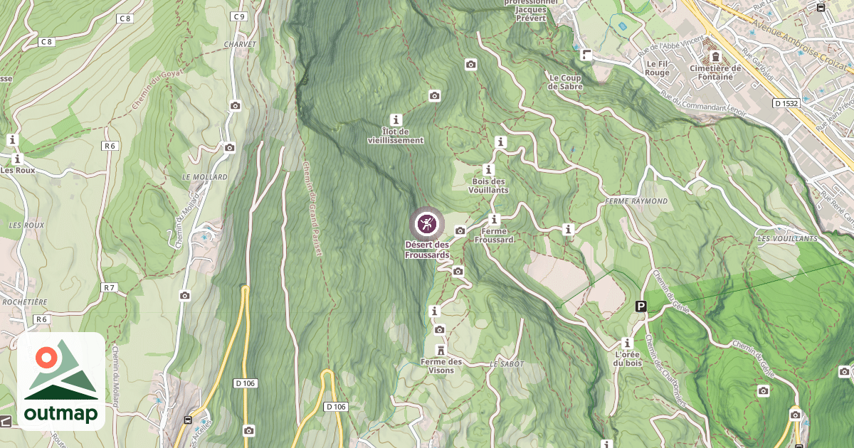 Map of Désert des Froussards