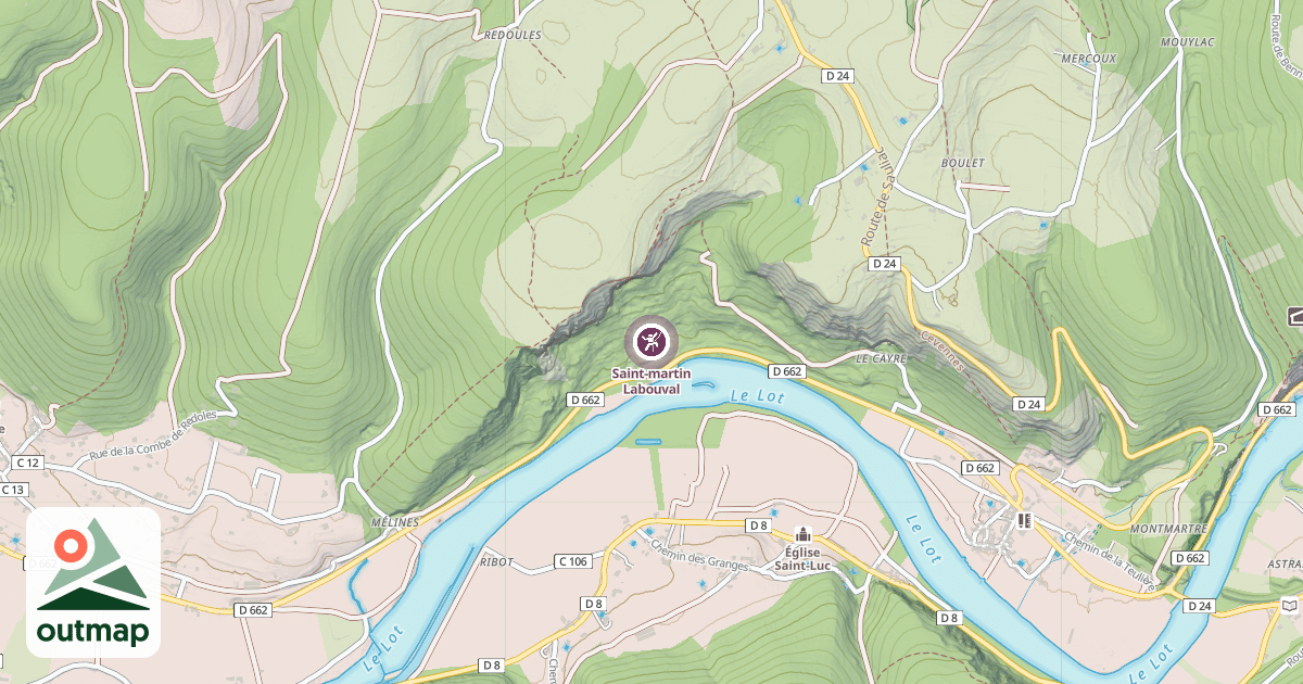 Map of Saint-martin Labouval
