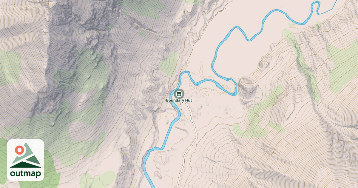 Map of Boundary Hut