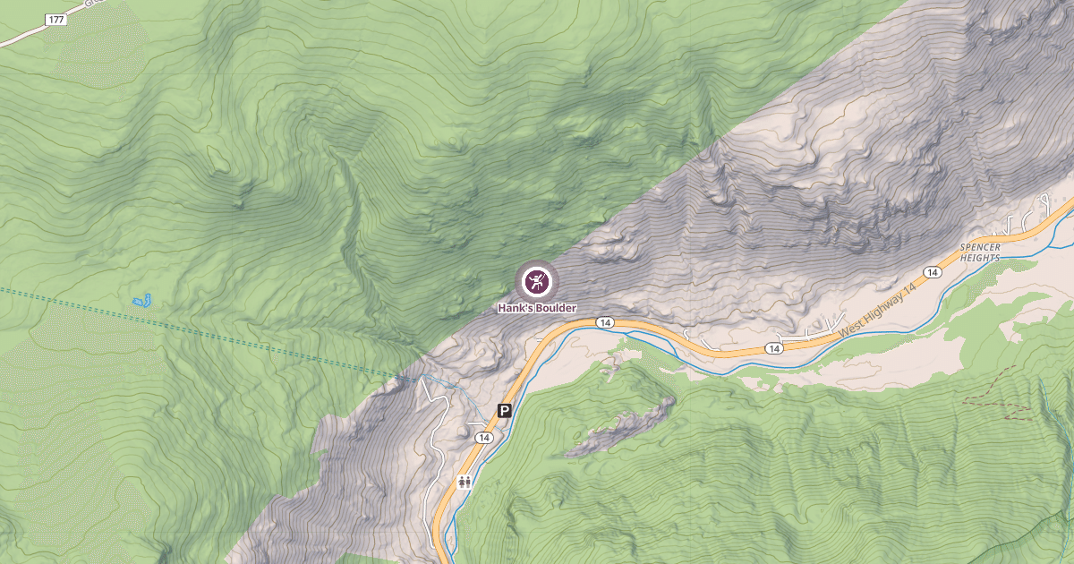 Map preview of Hank's Boulder