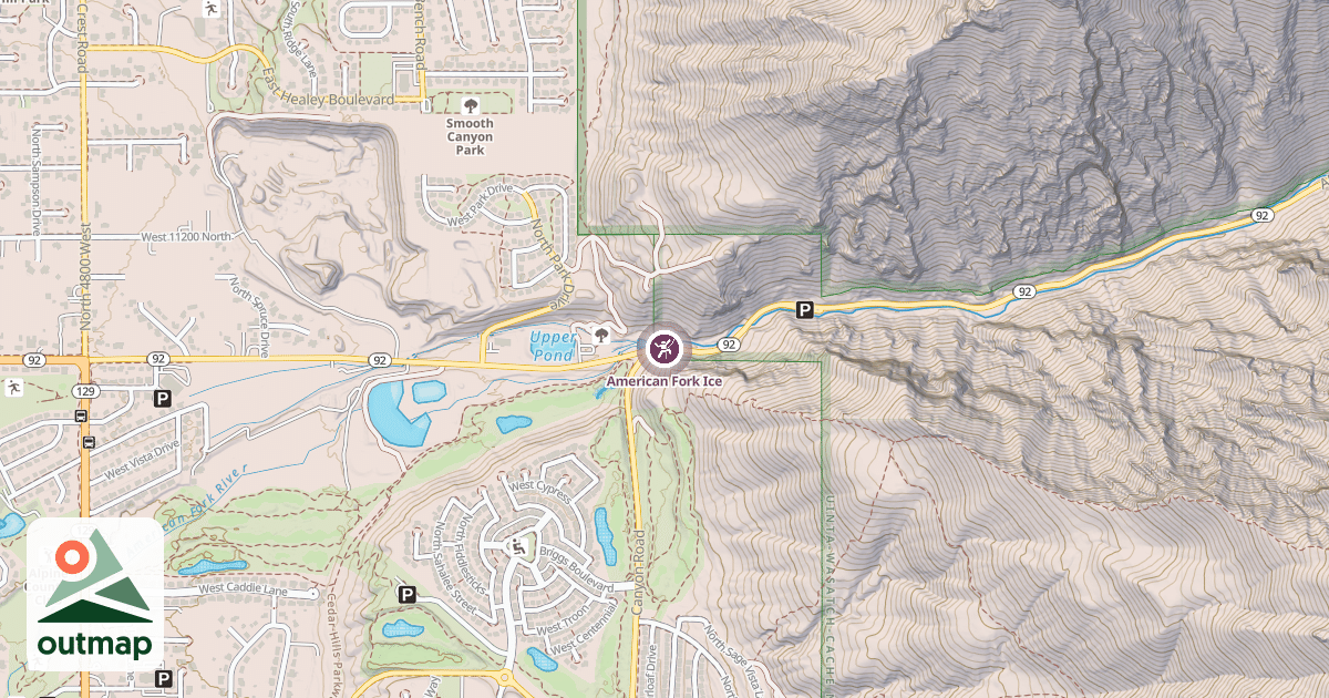 Map of American Fork Ice