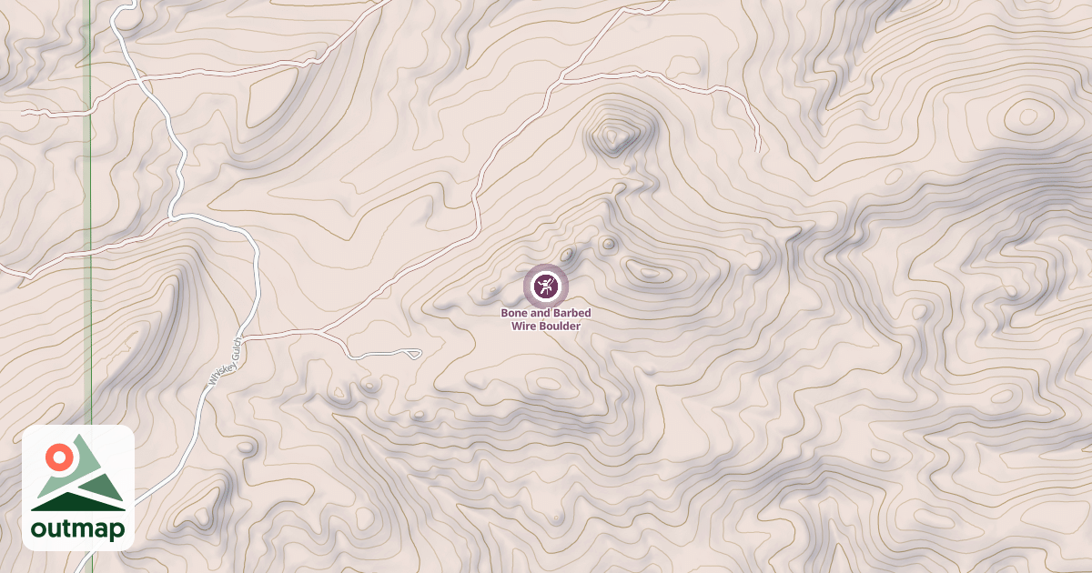 Map of Bone and Barbed Wire Boulder