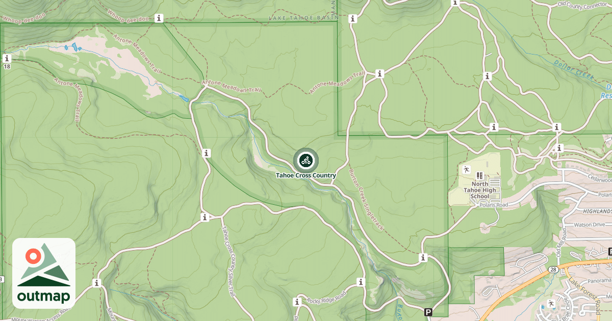 Map of Tahoe Cross Country