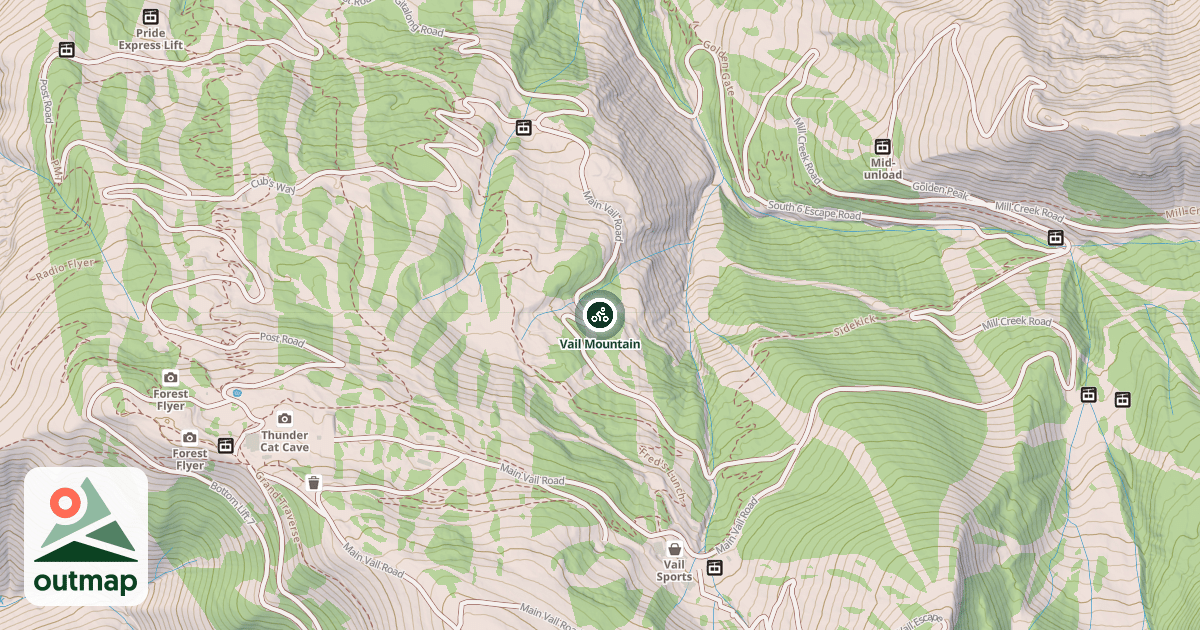 Map of Vail Mountain