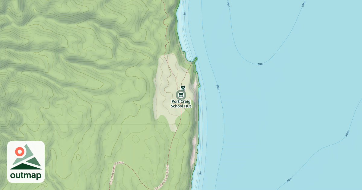 Map of Port Craig School Hut